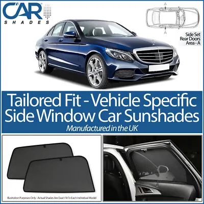 £49.99 • Buy Mercedes C Class 4dr 14> W205 Car Shades Uk Tailored Uv Side Window Sun Blinds